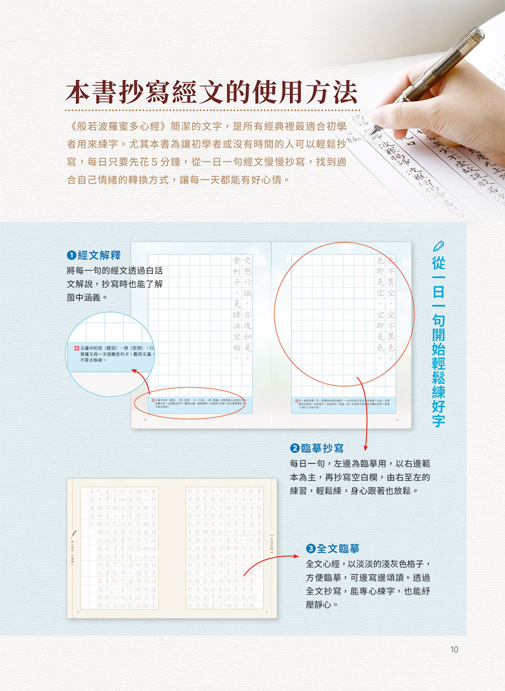 自控力【暢銷修訂盒裝版】：寫出安定身心的力量 般若心經最強實踐練習帖 （附：輕復古鋼筆組――墨黑）