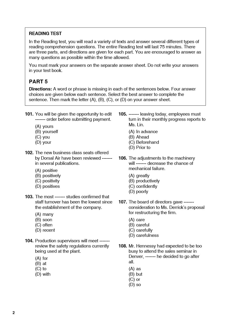 TOEIC L&R TEST 多益閱讀模測解密2