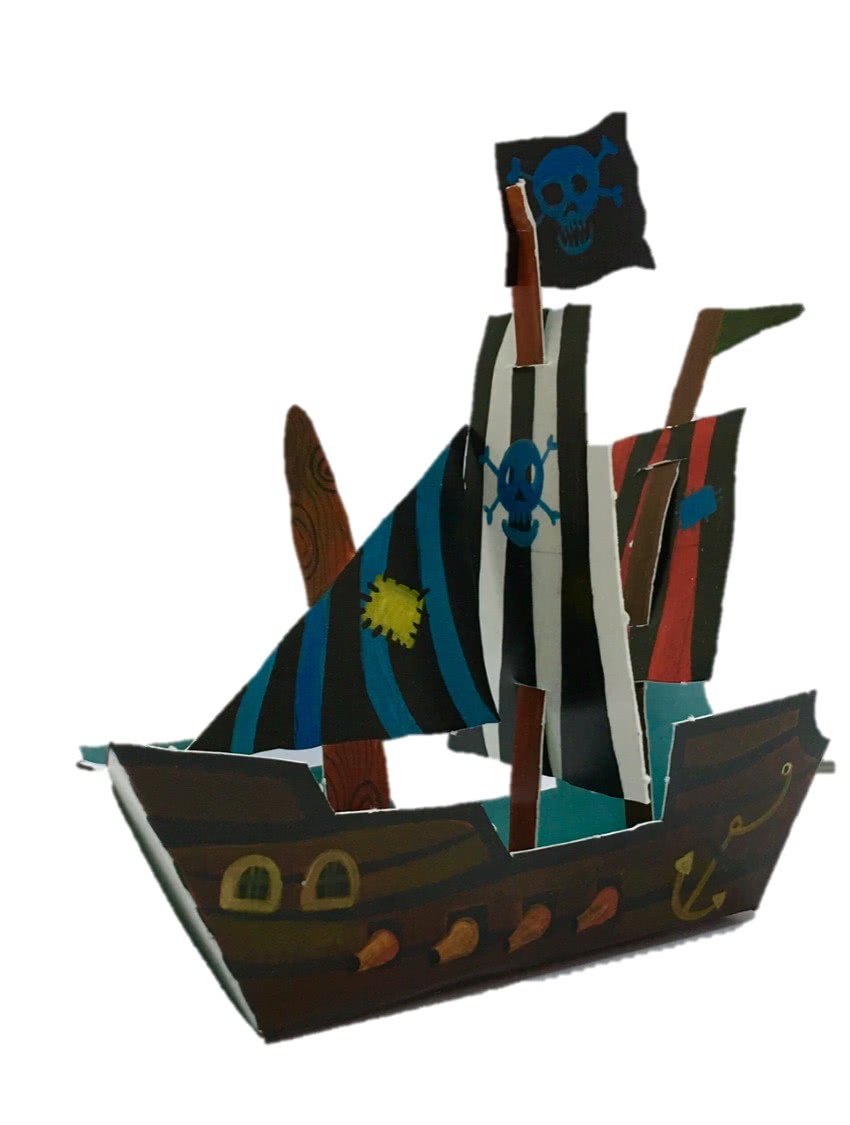 海盜動起來 模型貼紙遊戲書