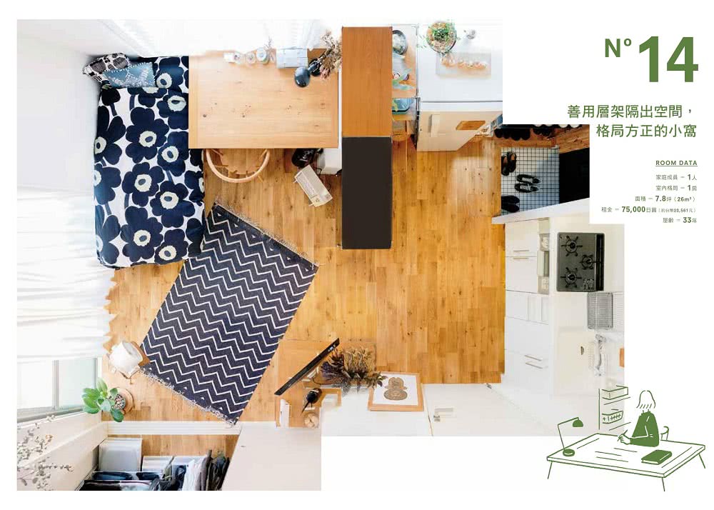 小卻美好的23種小屋空間提案：用「俯視法」看房子！找出生活風格，打造5〜18坪的溫暖系小家