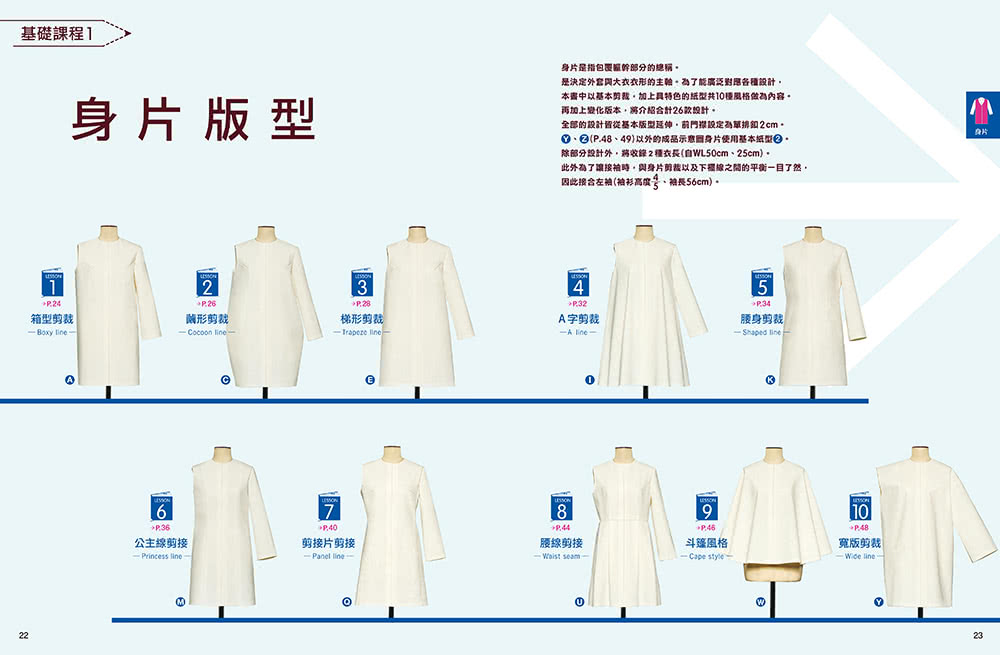 服裝版型研究室 外套&大衣篇:製圖、設計變化、打版的詳細解說，可以自由製作自己喜歡的外套款式