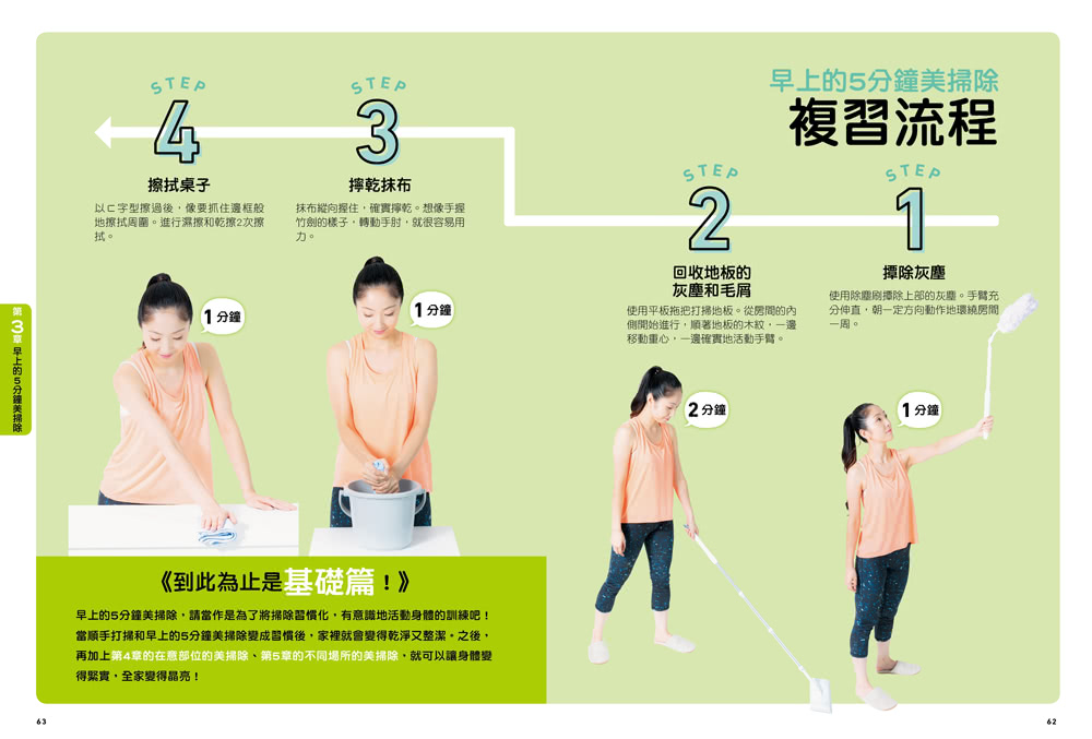 清田式日常微運動瘦身術：只要5分鐘，用對姿勢擦玻璃、吸灰塵，做家事也能有運動效果！