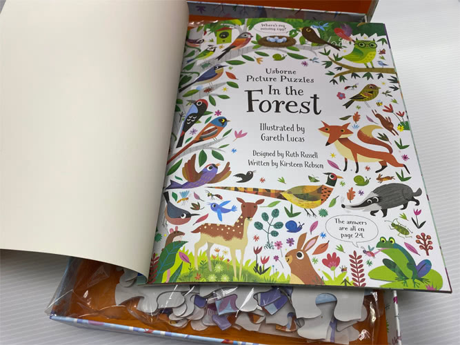 Usborne Book and Jigsaw: In the Forest （100片拼圖+動物找找書）