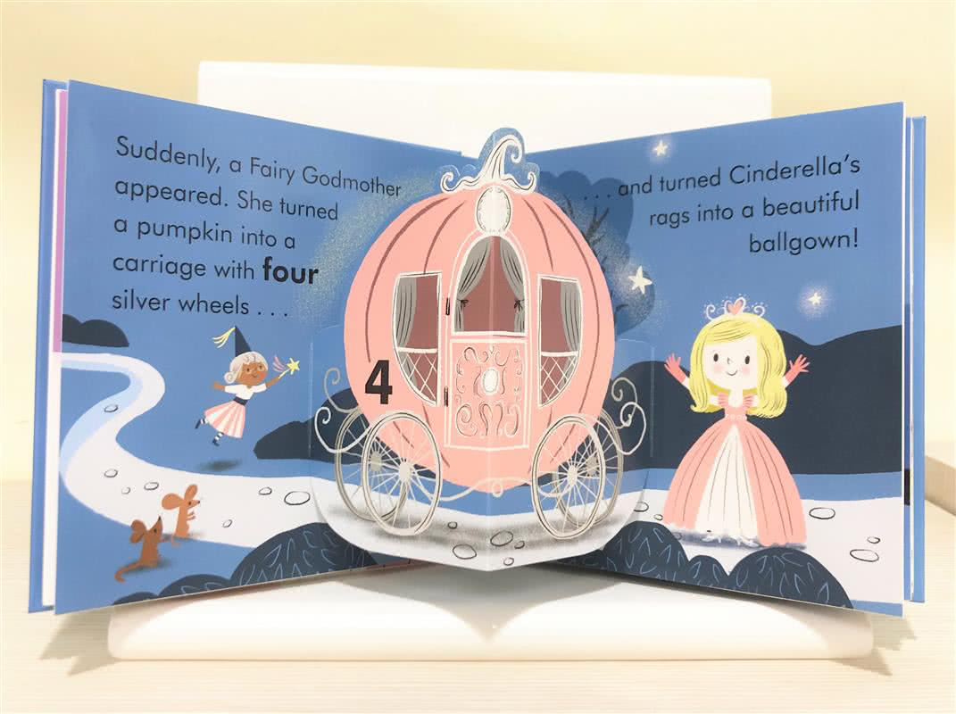 Cinderella: A Book of Numbers （Little Pop-Ups）（立體書推拉書）