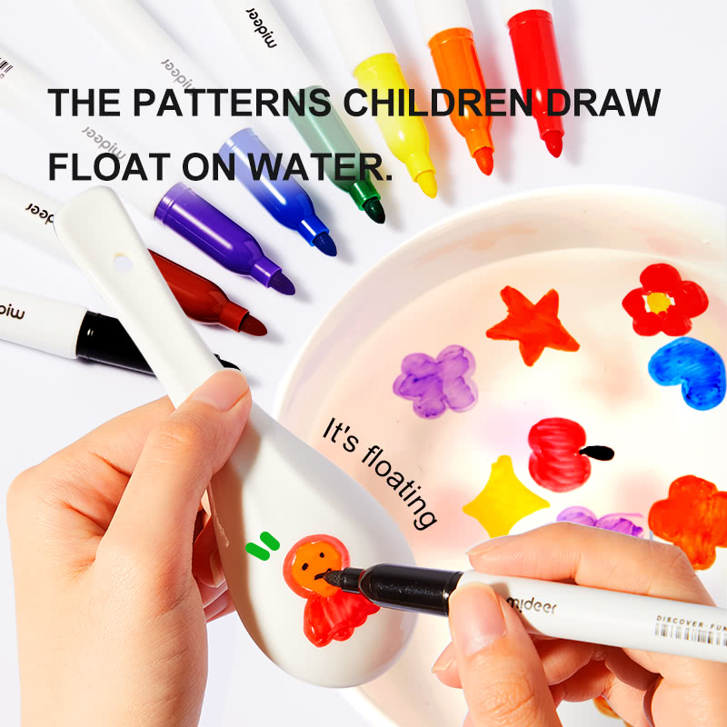兒童抗菌無毒白板筆-創意水上漂（8色）