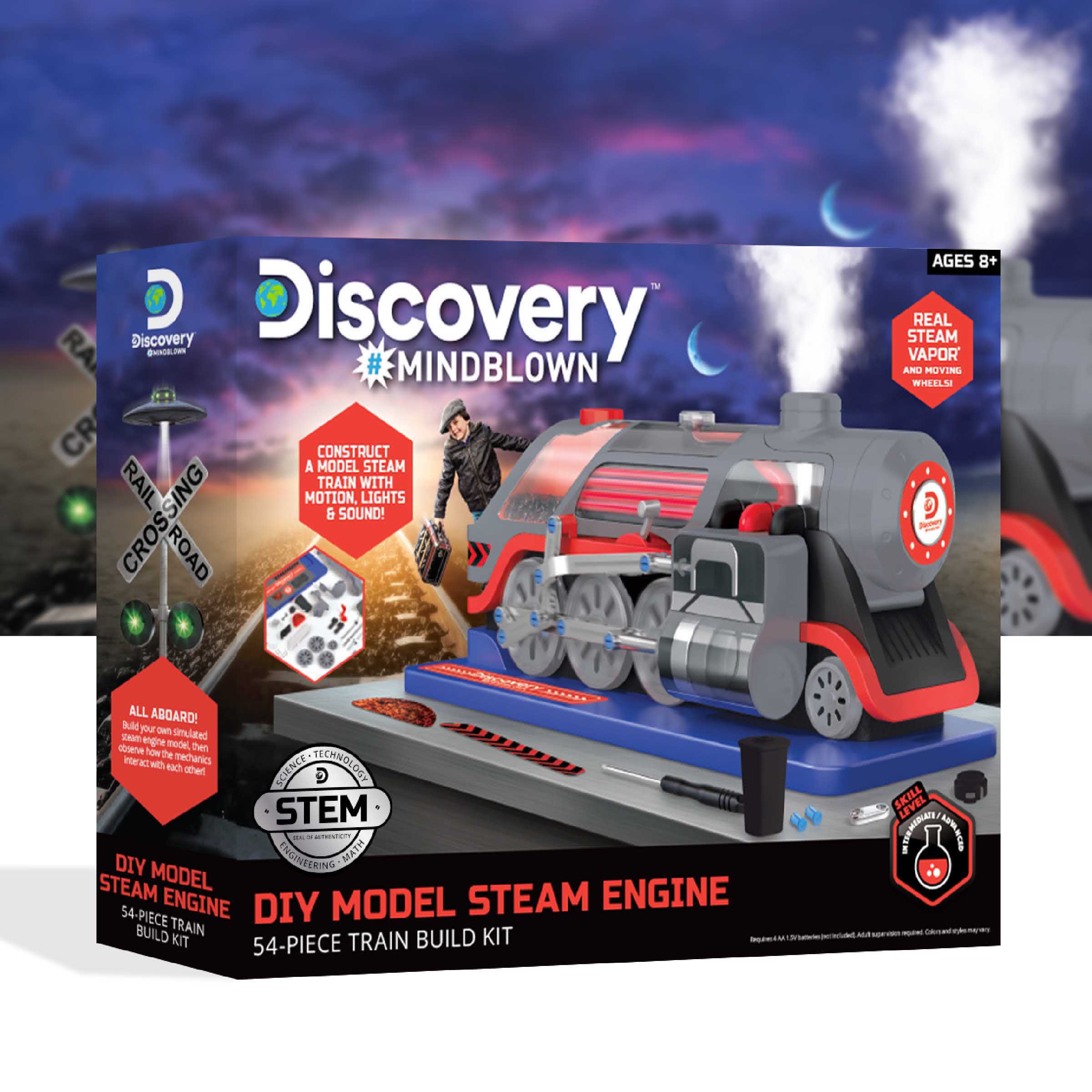 Discovery聲光蒸汽火車模型套組