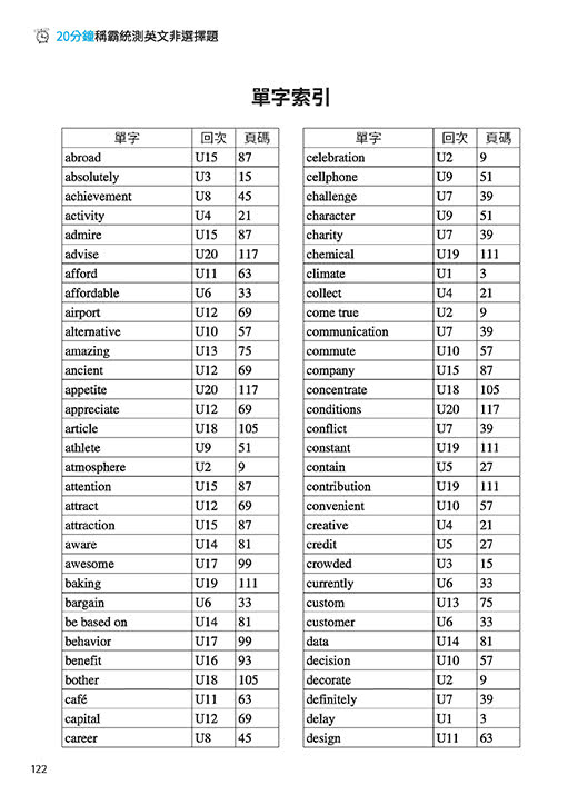 20分鐘稱霸統測英文非選擇題 （附解析夾冊）