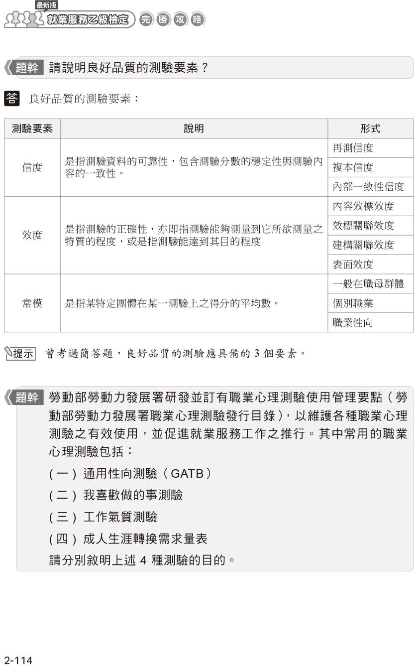 最新版就業服務乙級檢定完勝攻略｜完整學術科解析【第三版】