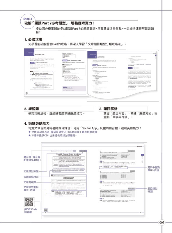 990滿分的「多益滿分模王」多益TOEIC 閱讀Part 7高分祕笈（附「Youtor App」內含VRP虛擬點讀筆）