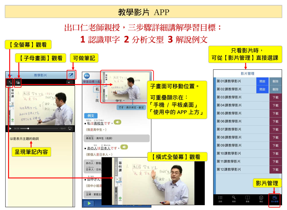 大家學標準日本語【初/中/高級本】行動學習新版套書