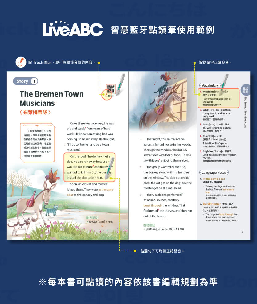 【贈送500元mo幣】《TOEIC新多益高分備戰 單字總複習》+ LiveABC智慧藍牙點讀筆16G