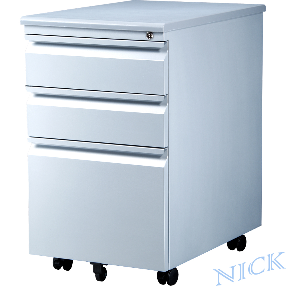 NICK 凹槽造型鋼製活動櫃_三抽(NICK/活動櫃/三層櫃