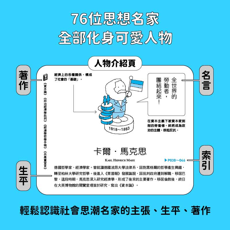 社會學超圖解：古今76名家×135概念 400幅可愛漫畫秒懂社會學 活出獨一無二的自我