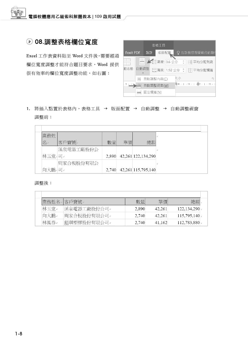 電腦軟體應用乙級術科解題教本 109啟用試題 Momo購物網