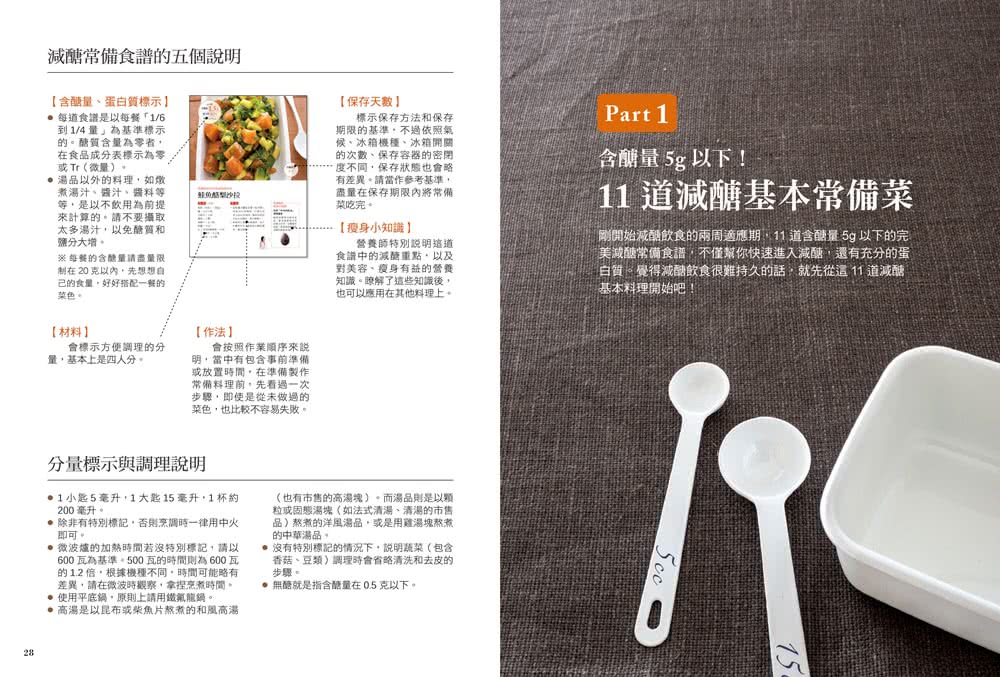 營養師1年瘦20公斤的常備減醣食譜「隨書附」常見食物含醣量速查手冊：不只是食譜 是專