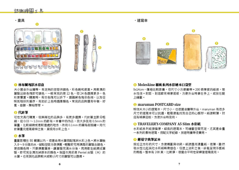 城市旅行速寫！日本：用代針筆＋淡彩手繪插圖，記錄旅途中的點滴回憶