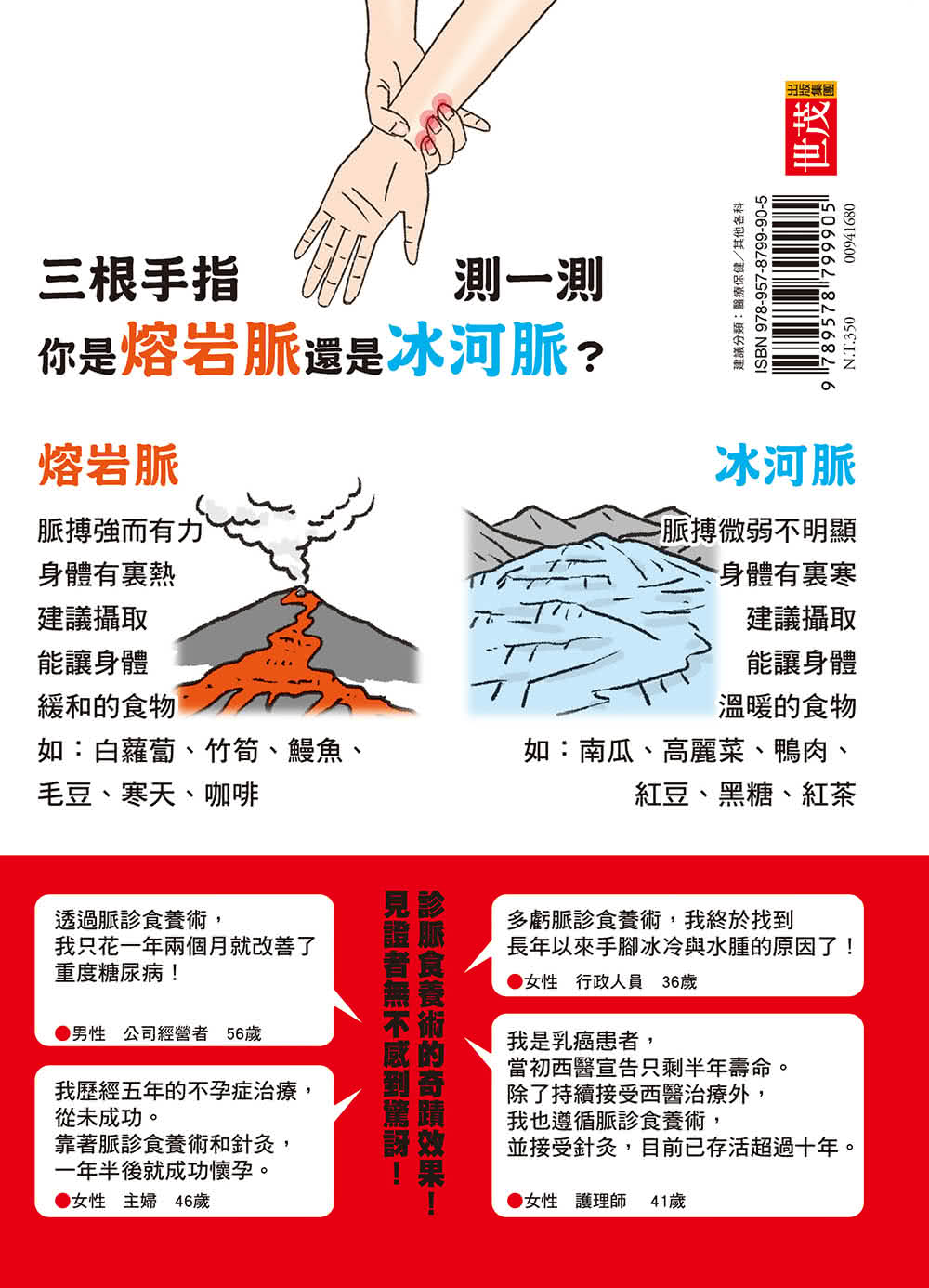 排寒解熱的脈診食養術：三根手指把把脈，減法調養百病消