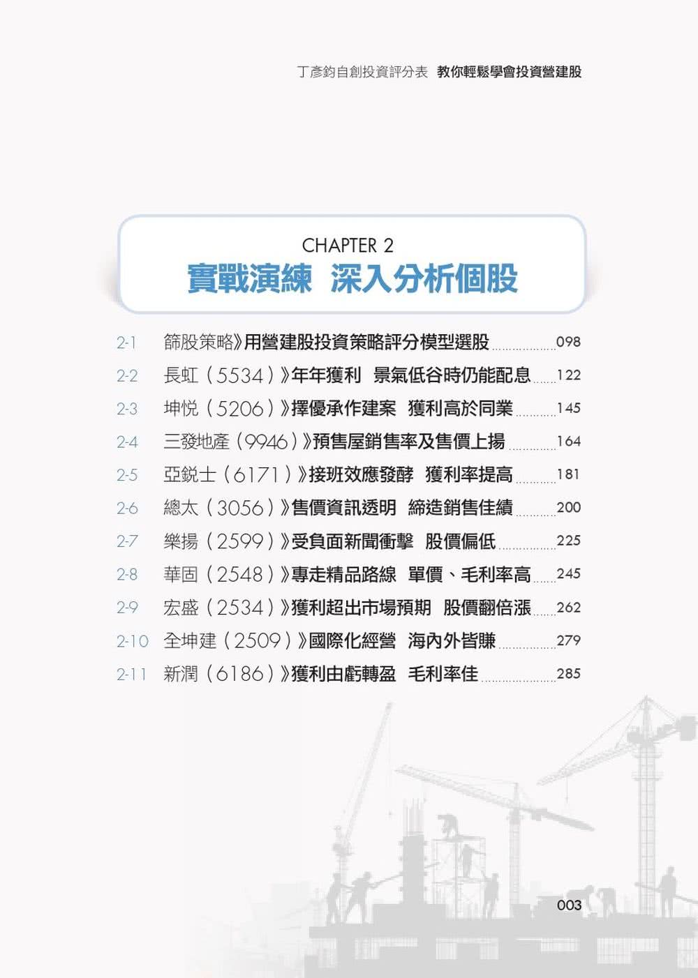 丁彥鈞自創投資評分表 教你輕鬆學會投資營建股