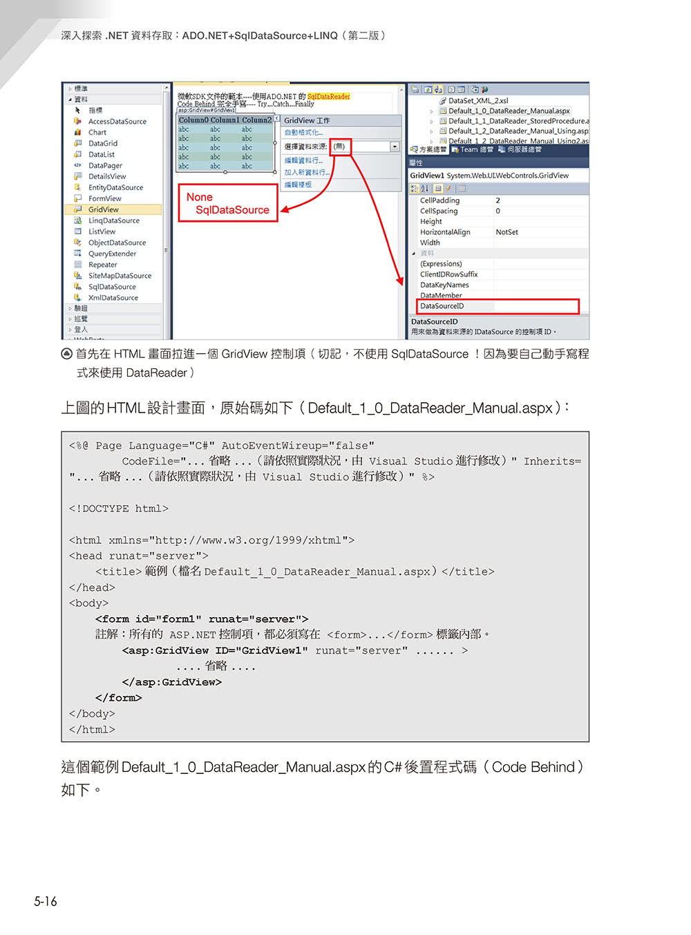 深入探索 .NET資料存取：ADO.NET + SqlDataSource + LINQ（第二版）