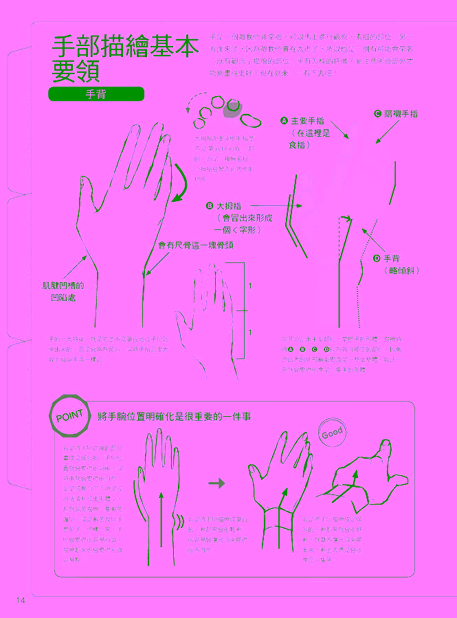 手部肢體動作插畫姿勢集：清楚瞭解手部與上半身的動作