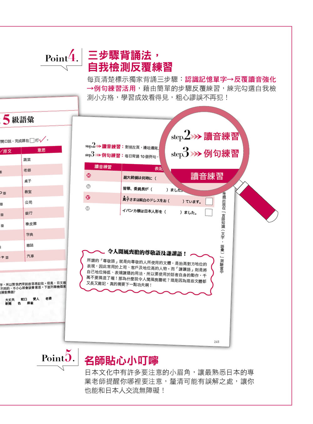 最新暢銷修訂版日檢單字N5、N4、N3、N2、N1絕對合格一擊必殺！