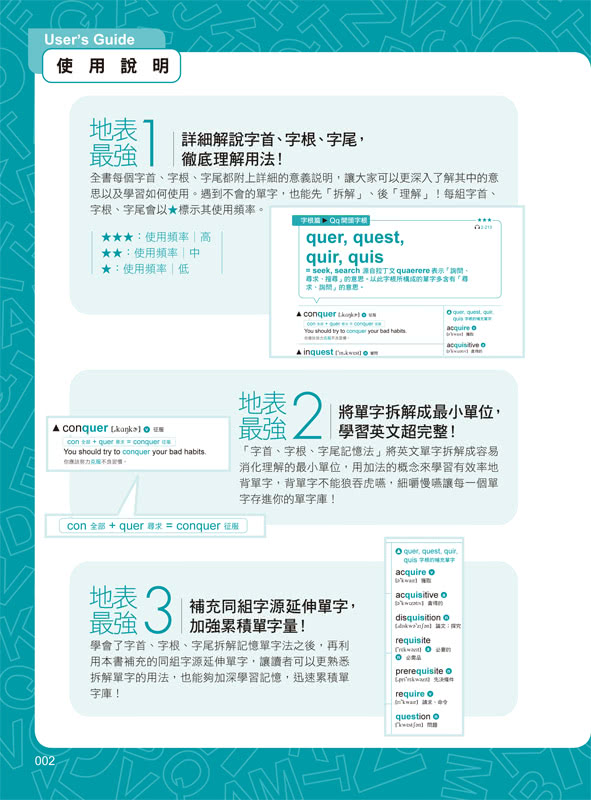 地表最強英文單字： 想贏，就要用「字首、字根、字尾」背單字