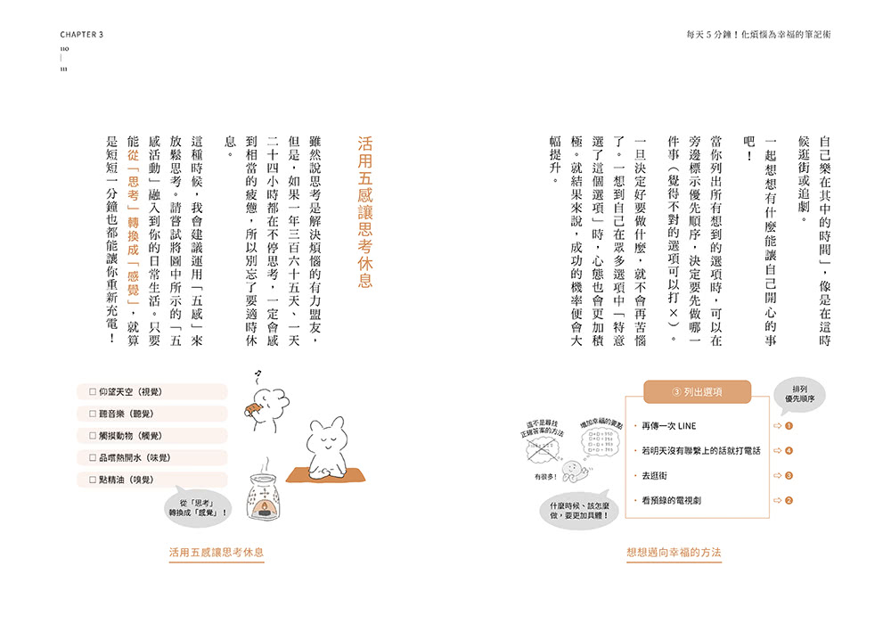 每天5分鐘！化煩惱為幸福的筆記術 【1書X 1自我對話筆記本】．經１萬名以上讀者實證！從此 好事不斷發生！