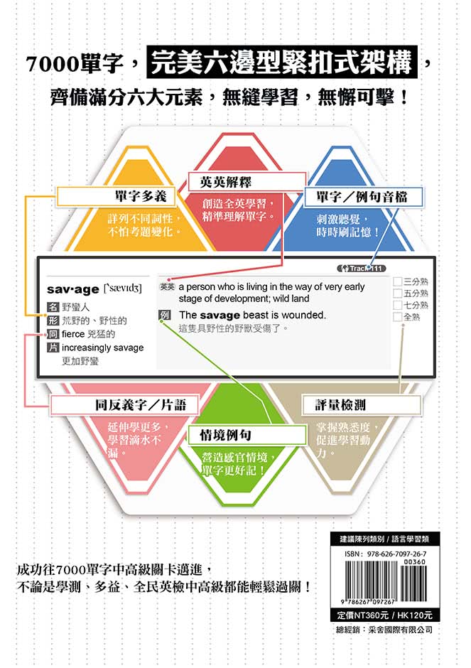 精準7000單字滿分版：中高級篇Level 5&Level 6（隨掃即聽QR Code單字／例句mp3）