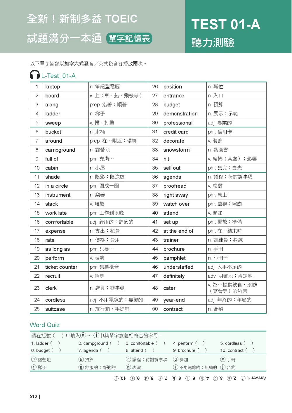 全新！新制多益TOEIC試題滿分一本通：6回完整試題＋詳解 掌握最新命題趨勢 一本搞定新制多益測驗！（附雙書