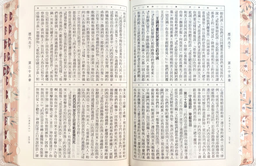 聖經-和合本（清新雛菊翻口彩繪大字紅字索引精裝）