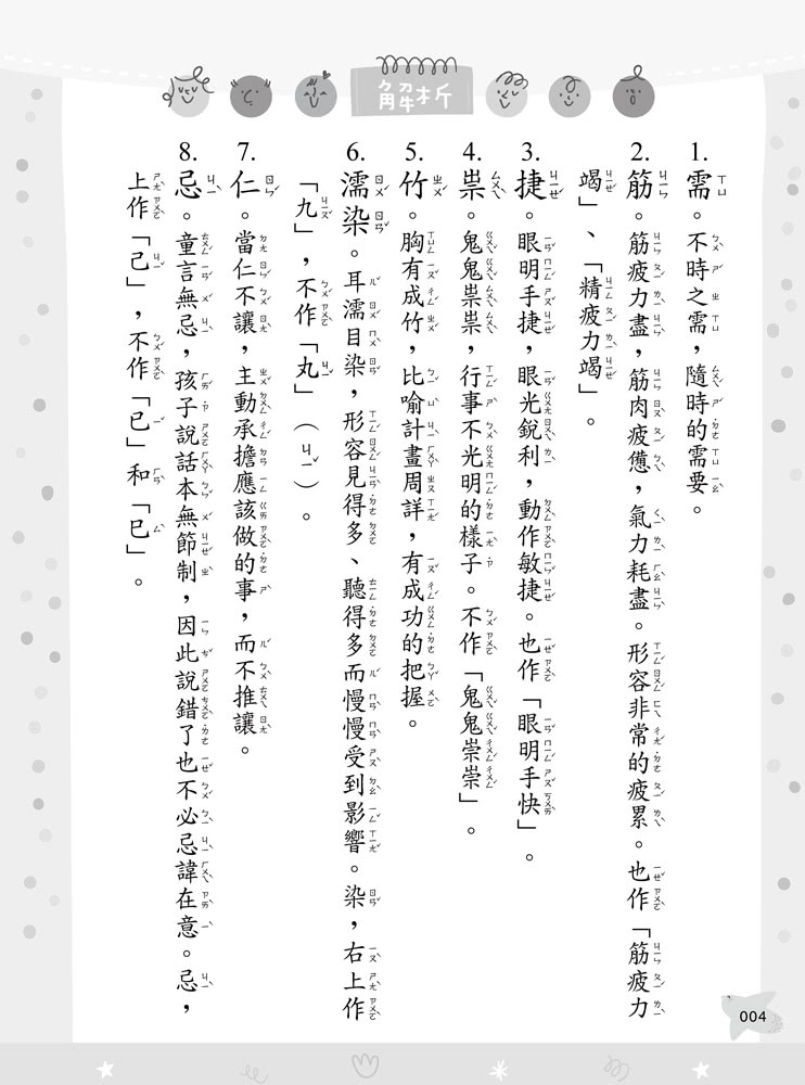 蔡有秩老師最強字音字形課1-成語訓練日記【1/1-6/30】