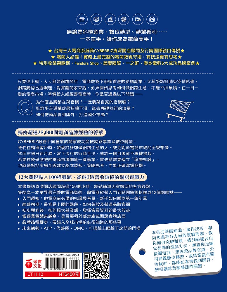 電商經營100問：業界最完整 一次搞懂打造品牌、架設官網、網路行銷、獲利技法、跨境電商……讓營業額飆漲的