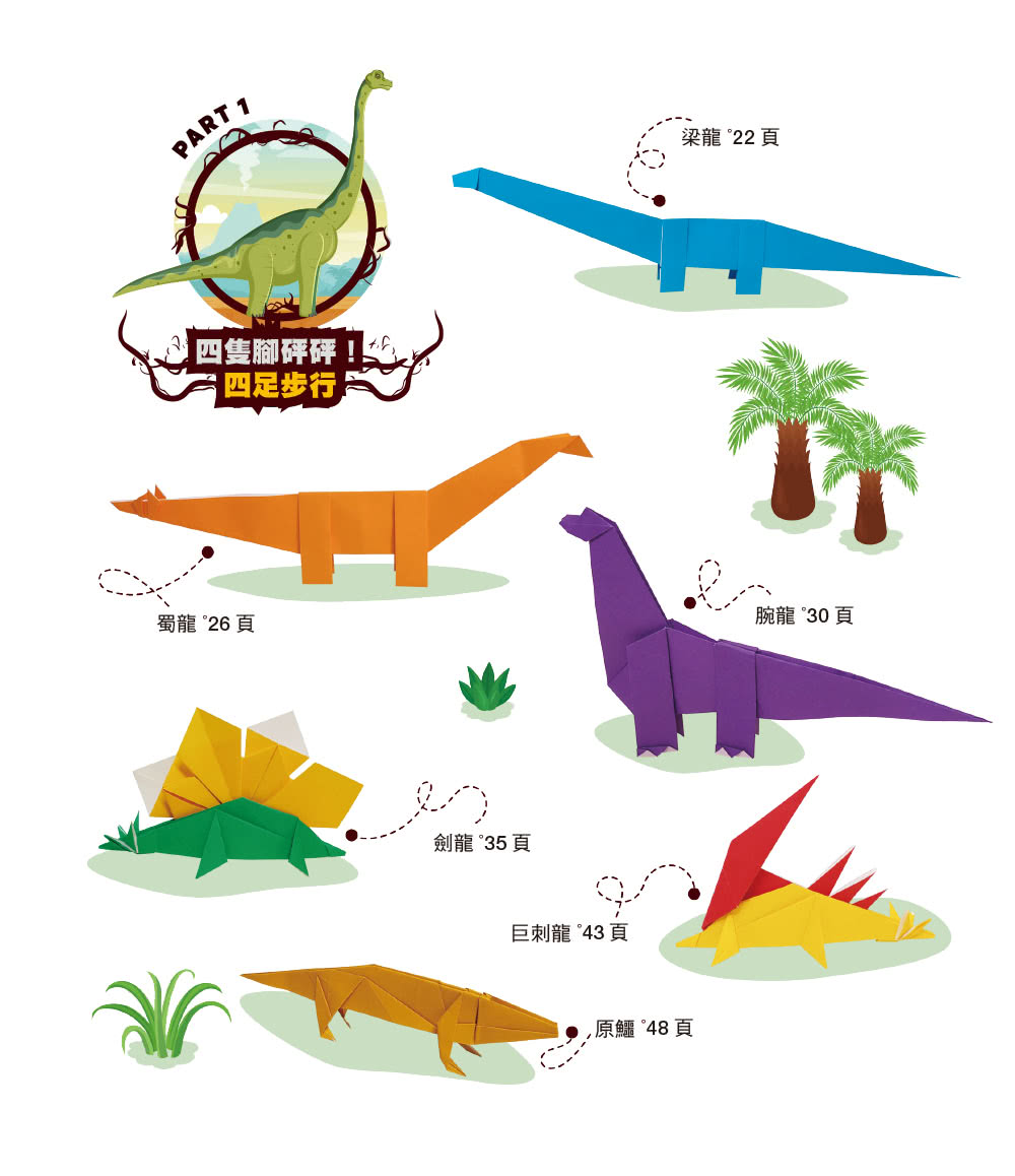 超擬真侏羅紀：陸海空立體紙恐龍震撼降臨！【附限定版特別花紋色紙】