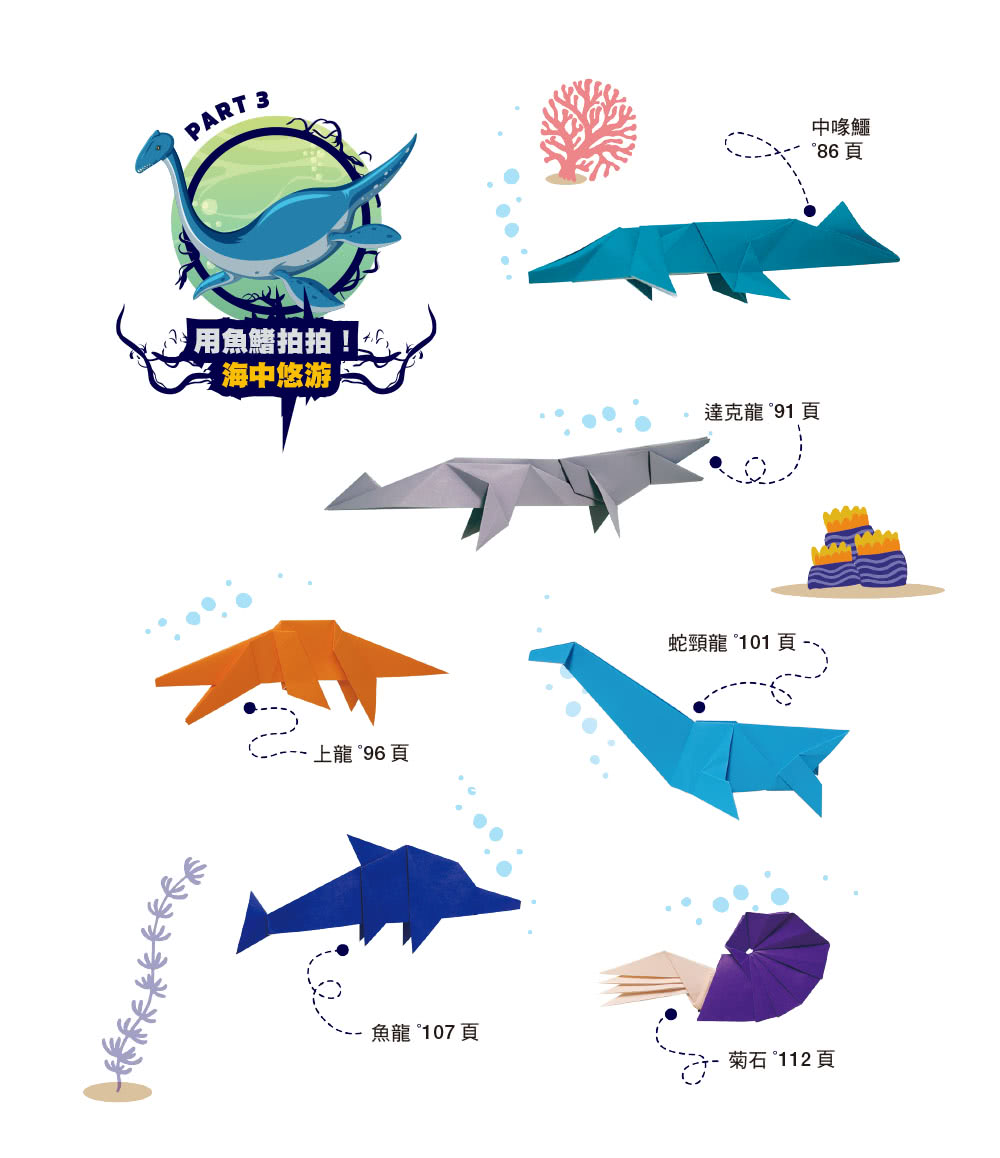 超擬真侏羅紀：陸海空立體紙恐龍震撼降臨！【附限定版特別花紋色紙】