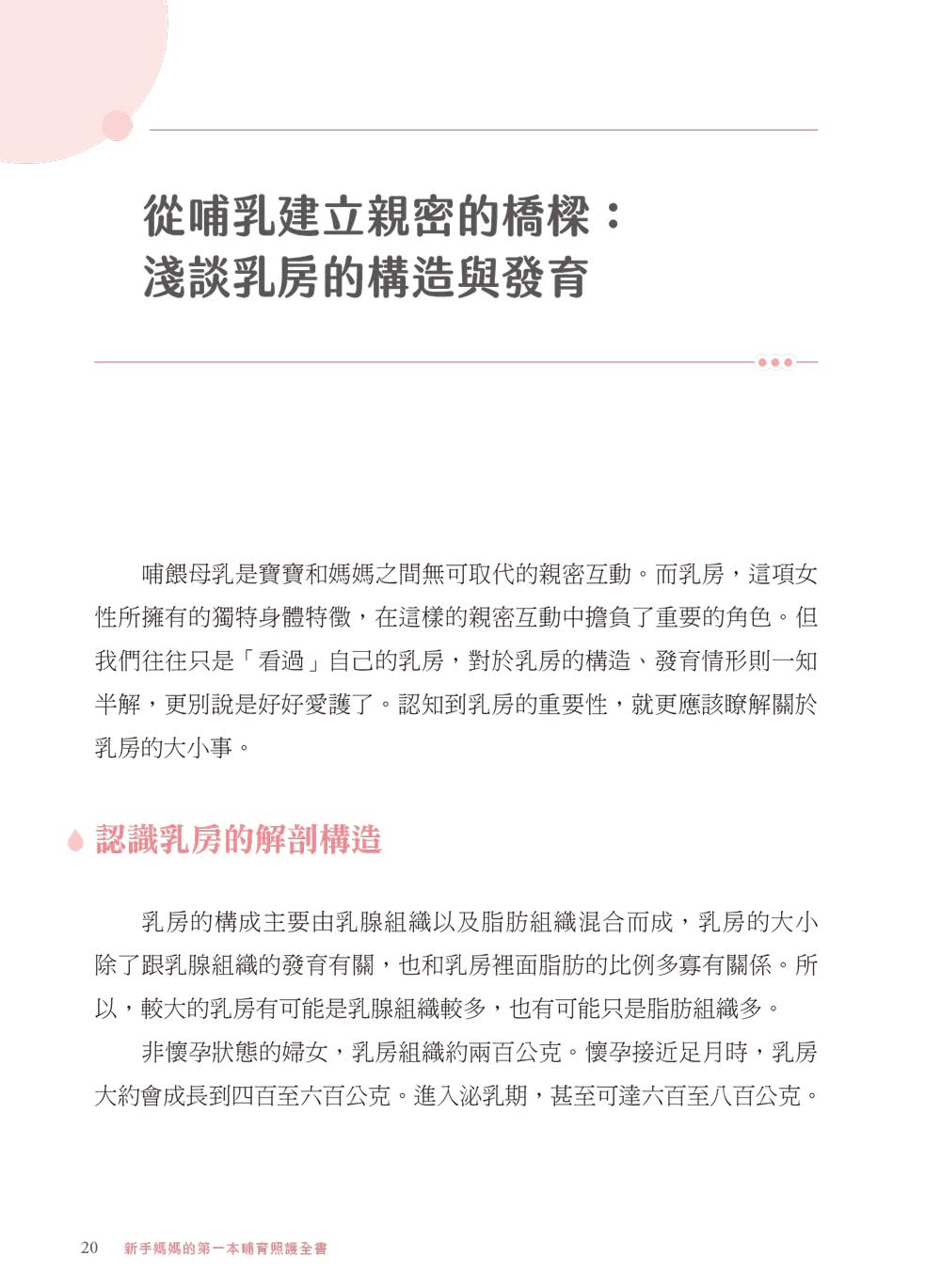 新手媽媽的第一本哺育照護全書：從乳房養護、泌乳期照護 到離乳期安排與規劃的最佳指南