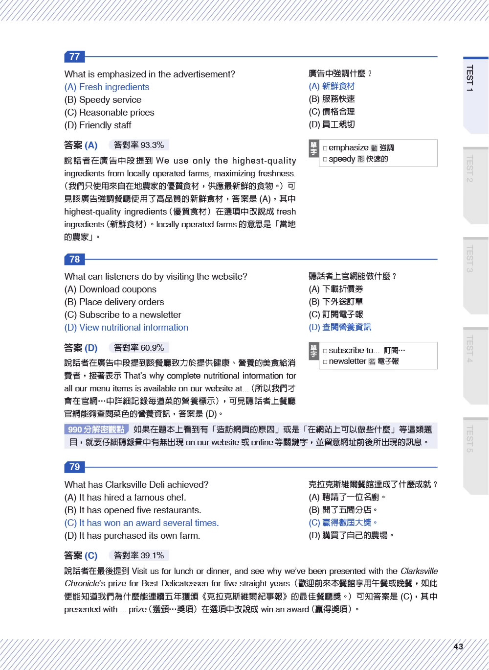 TOEIC L&R TEST多益聽力模測解密2（四國口音MP3免費下載）