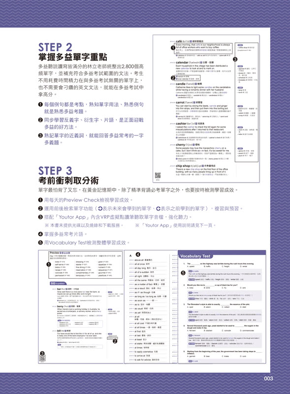 7天攻頂，怪物講師教學團隊的TOEIC多益單字（附「Youtor App」內含VRP虛擬點讀筆）