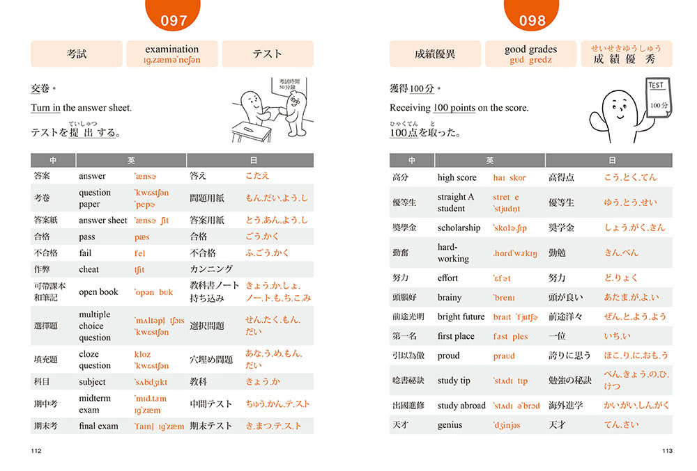 中英日詞彙實用 3400【單字卡 APP】行動學習版：書籍＋APP