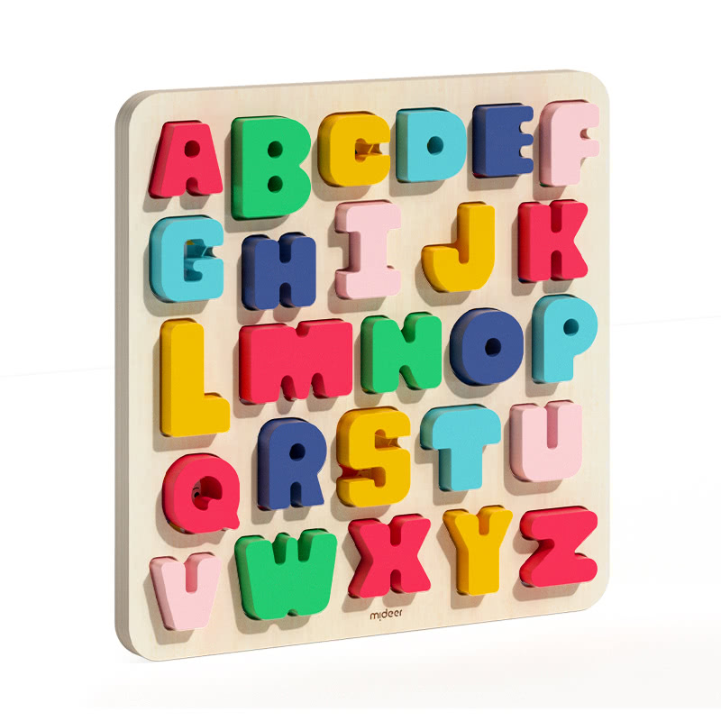 木質積木拼圖-字母