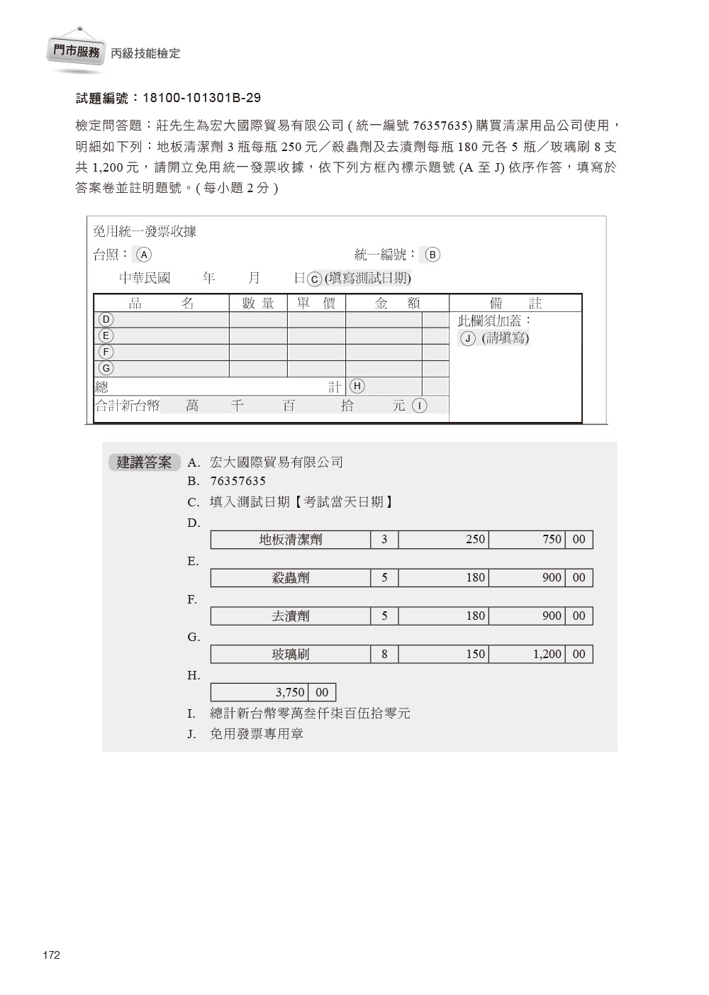 技術士技能檢定 門市服務丙級｜學科 ＆ 術科第一站筆試