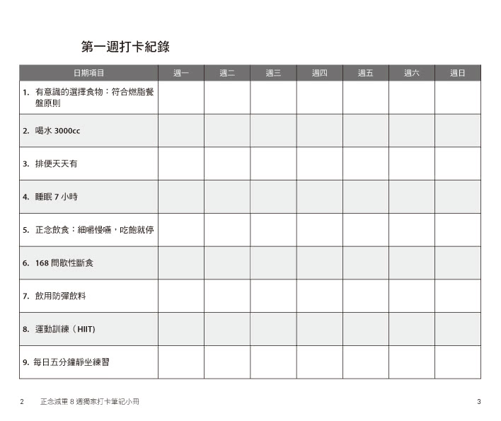 瘦身藍圖：中醫師的40堂減壓減重課 養成致瘦的子彈習慣 一步步成就美好身心（附正念減重8週獨家打卡筆記）