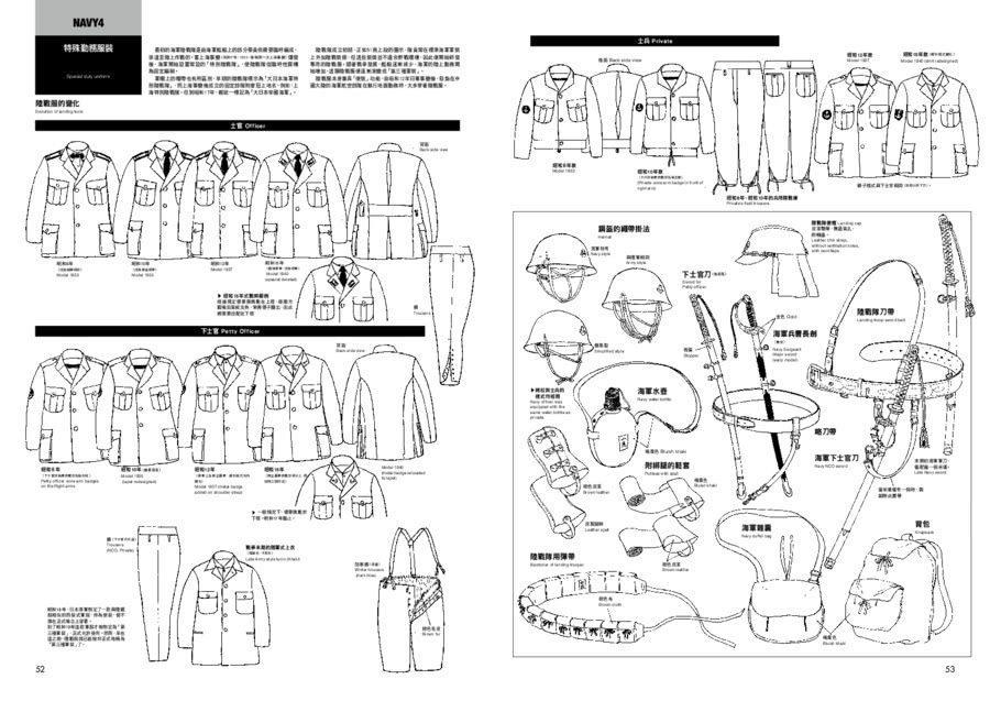 日本軍服圖典：1930〜1945年二戰期間陸海軍服演變考證集